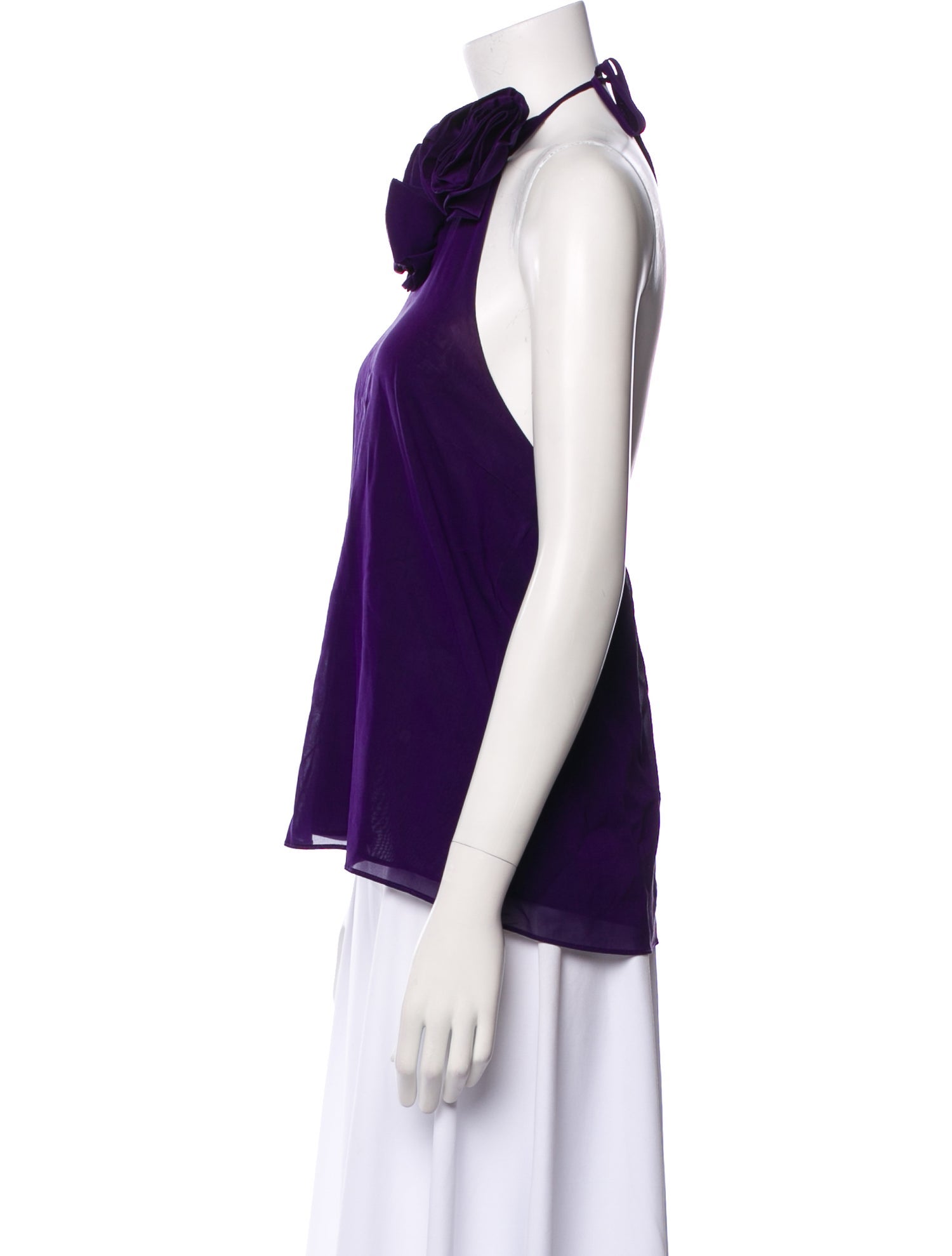 Alice + Olivia Silk Halterneck Top