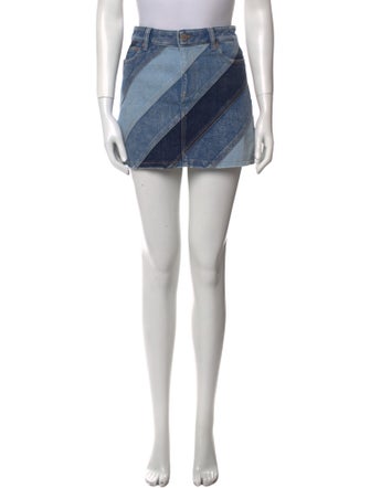Alice + Olivia Colorblock Pattern Mini Skirt
