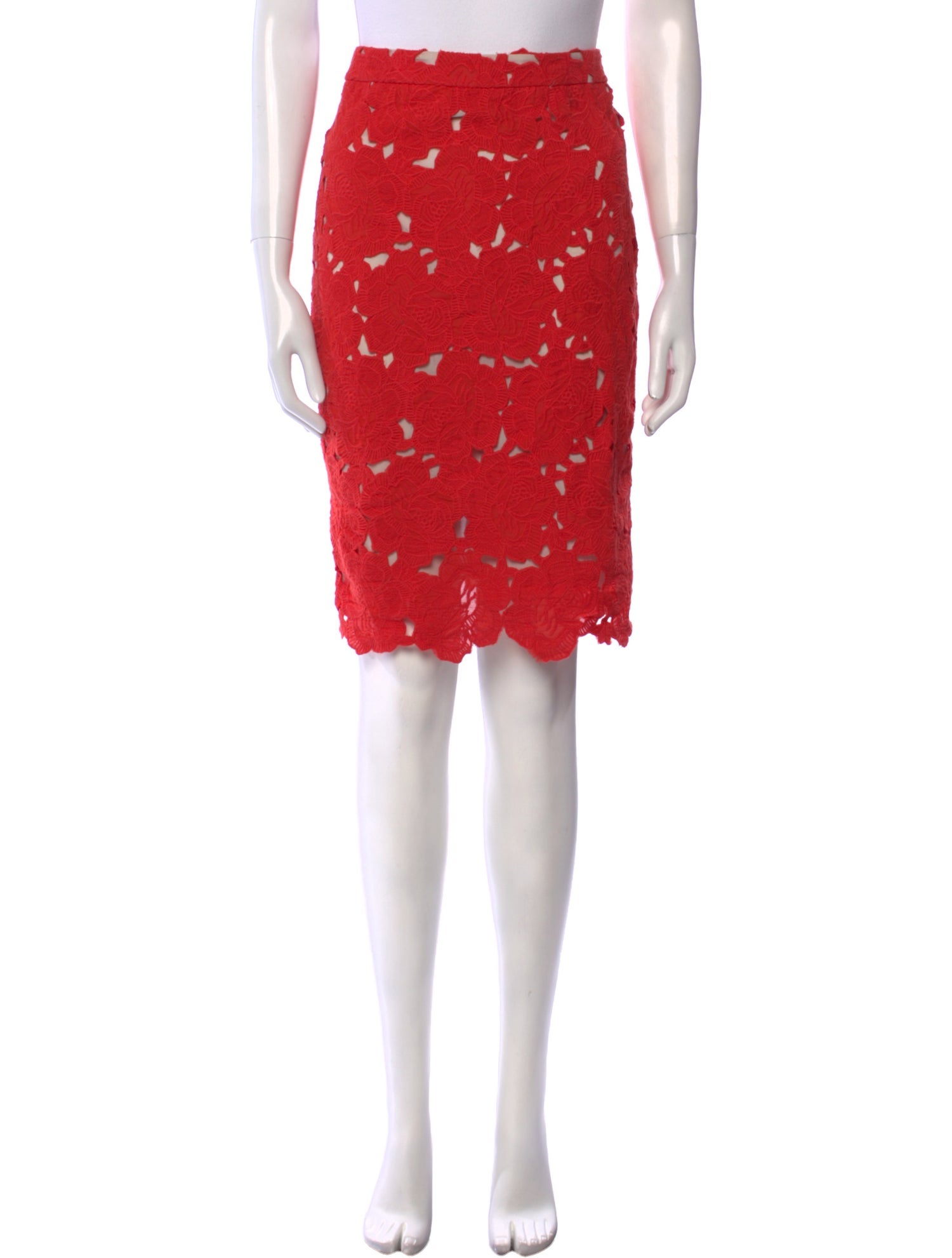Alice + Olivia Lace Pattern Knee-Length Skirt