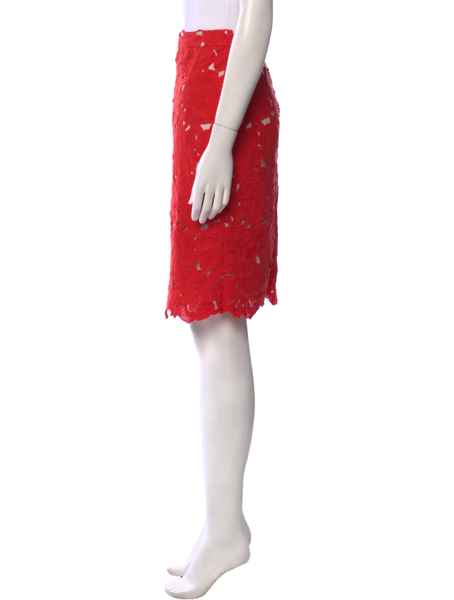 Alice + Olivia Lace Pattern Knee-Length Skirt