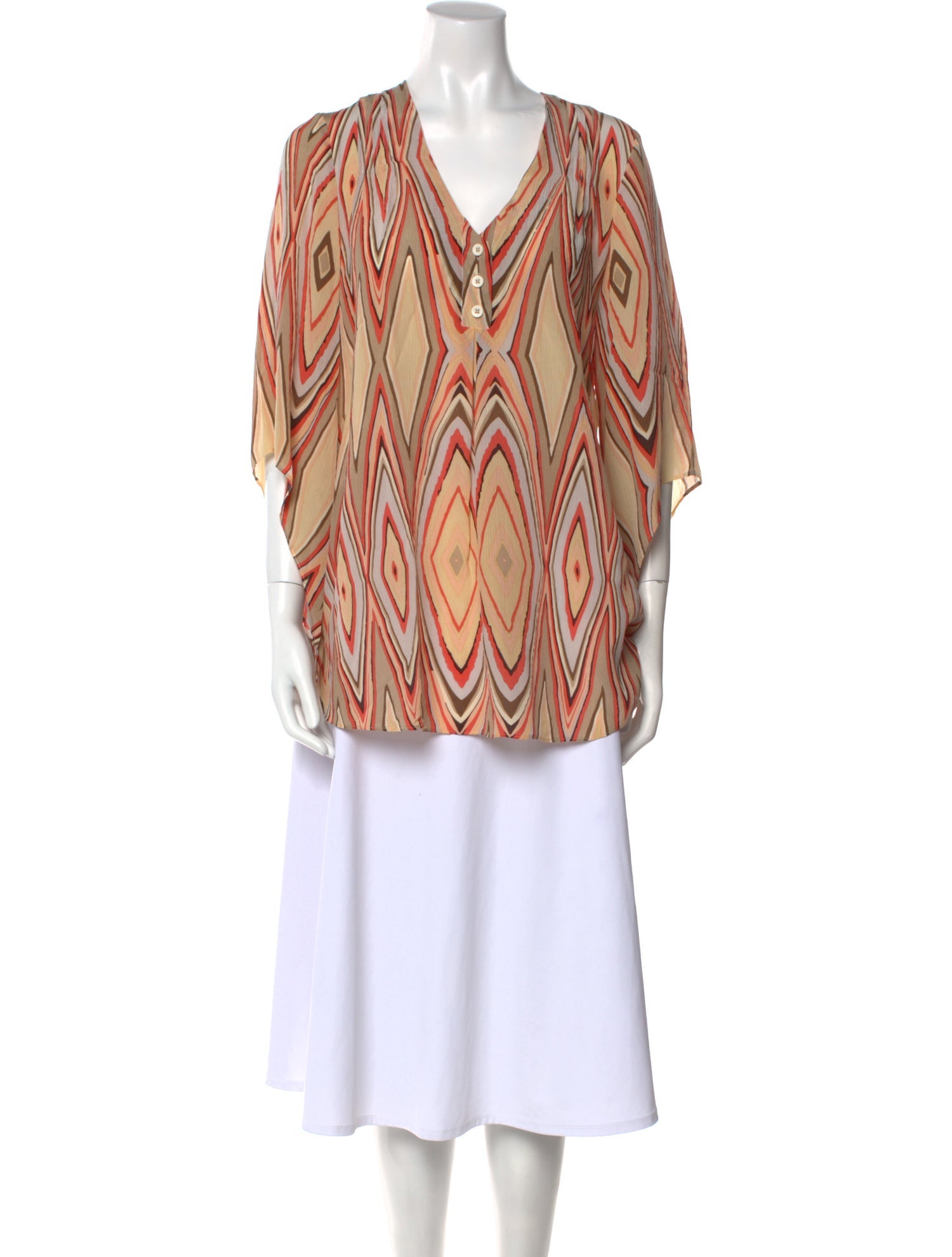 Alice + Olivia Silk Printed Tunic