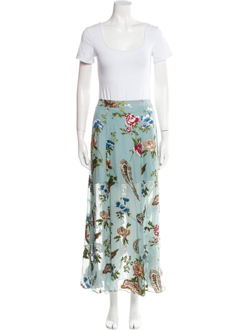 Alice + Olivia Floral Print Ruffle Embellishment Skirt Set
