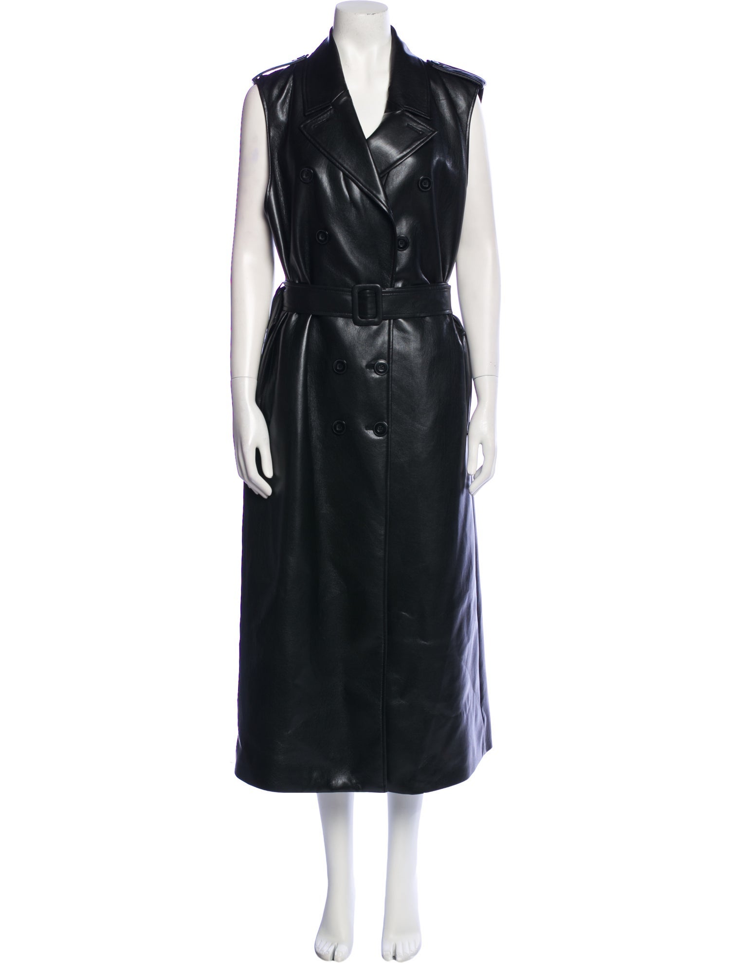 Alice + Olivia Leather Trench Coat w/ Tags