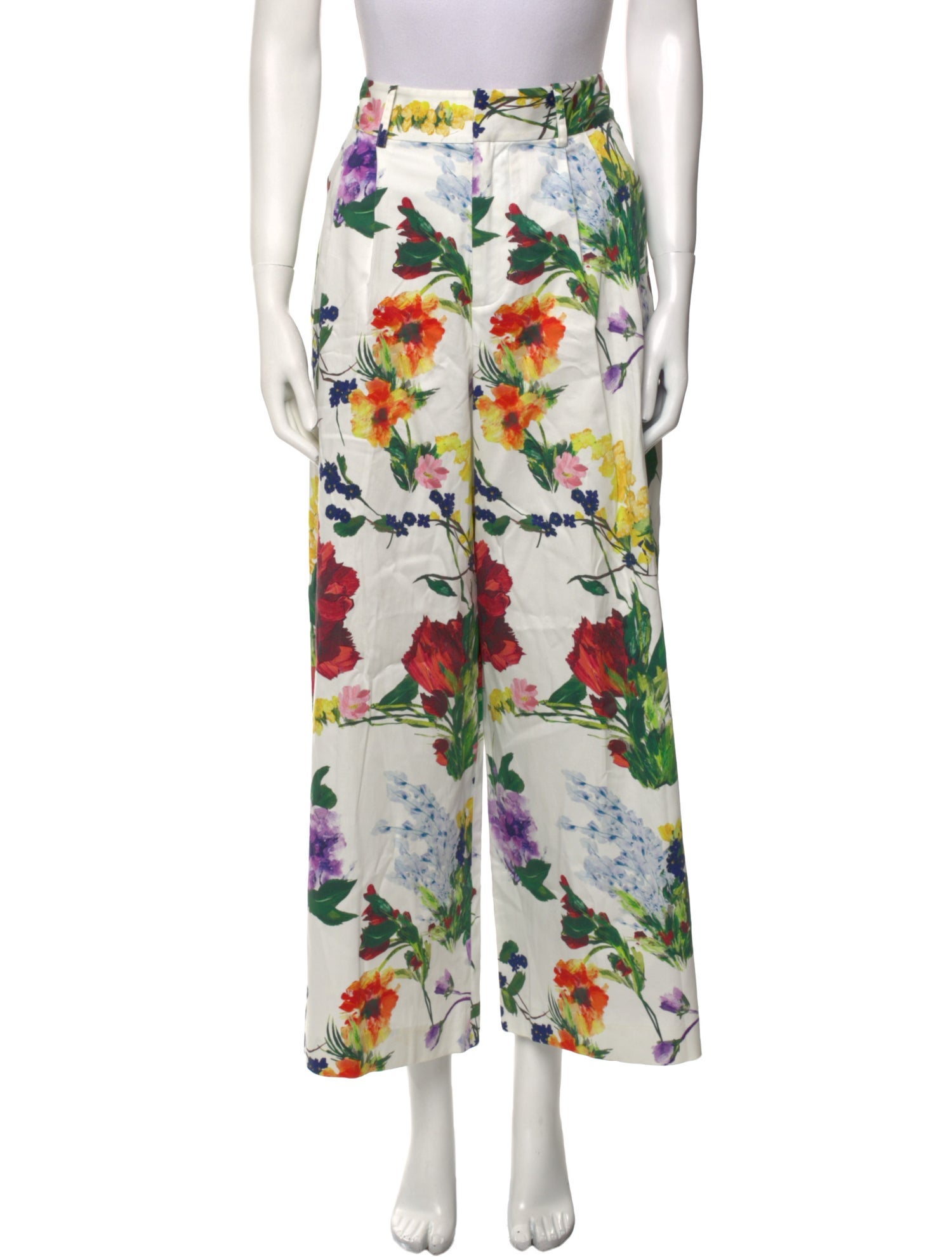Alice + Olivia Floral Print Wide Leg Pants