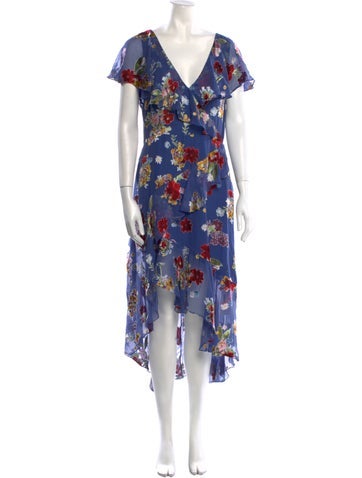 Alice + Olivia Dresses Floral Print Long Dress L