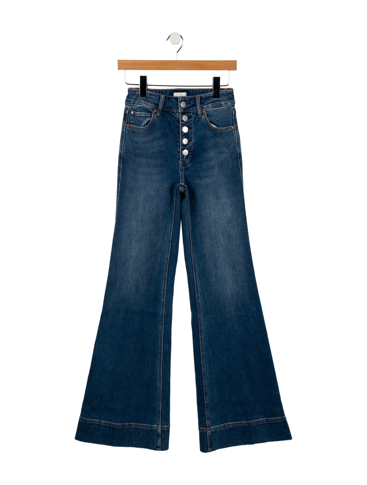 Alice + Olivia Mid-Rise Wide Leg Jeans