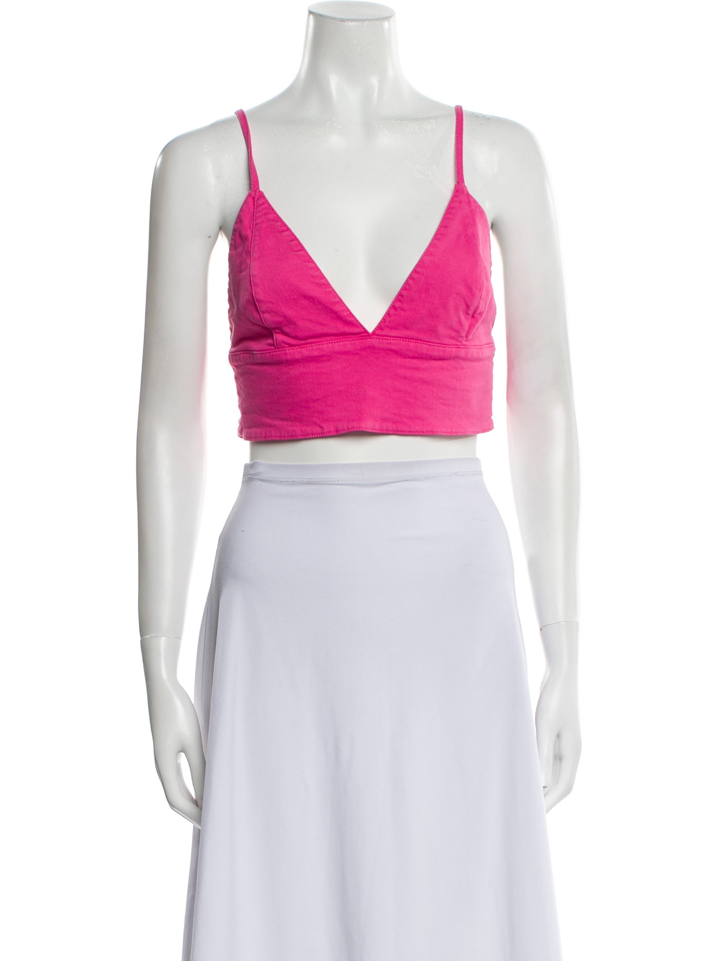 Alice + Olivia V-Neck Sleeveless Crop Top