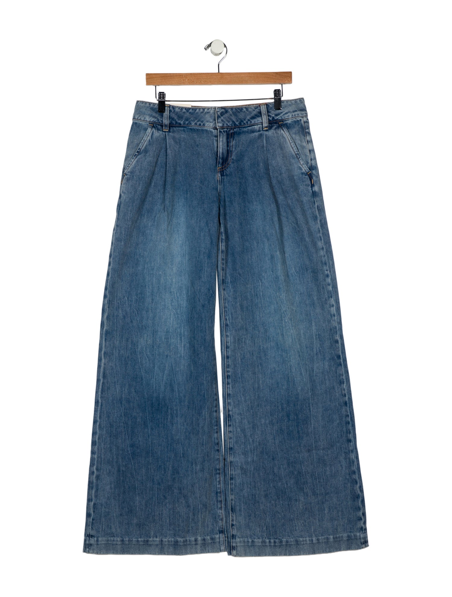 Alice + Olivia Mid-Rise Wide Leg Jeans w/ Tags