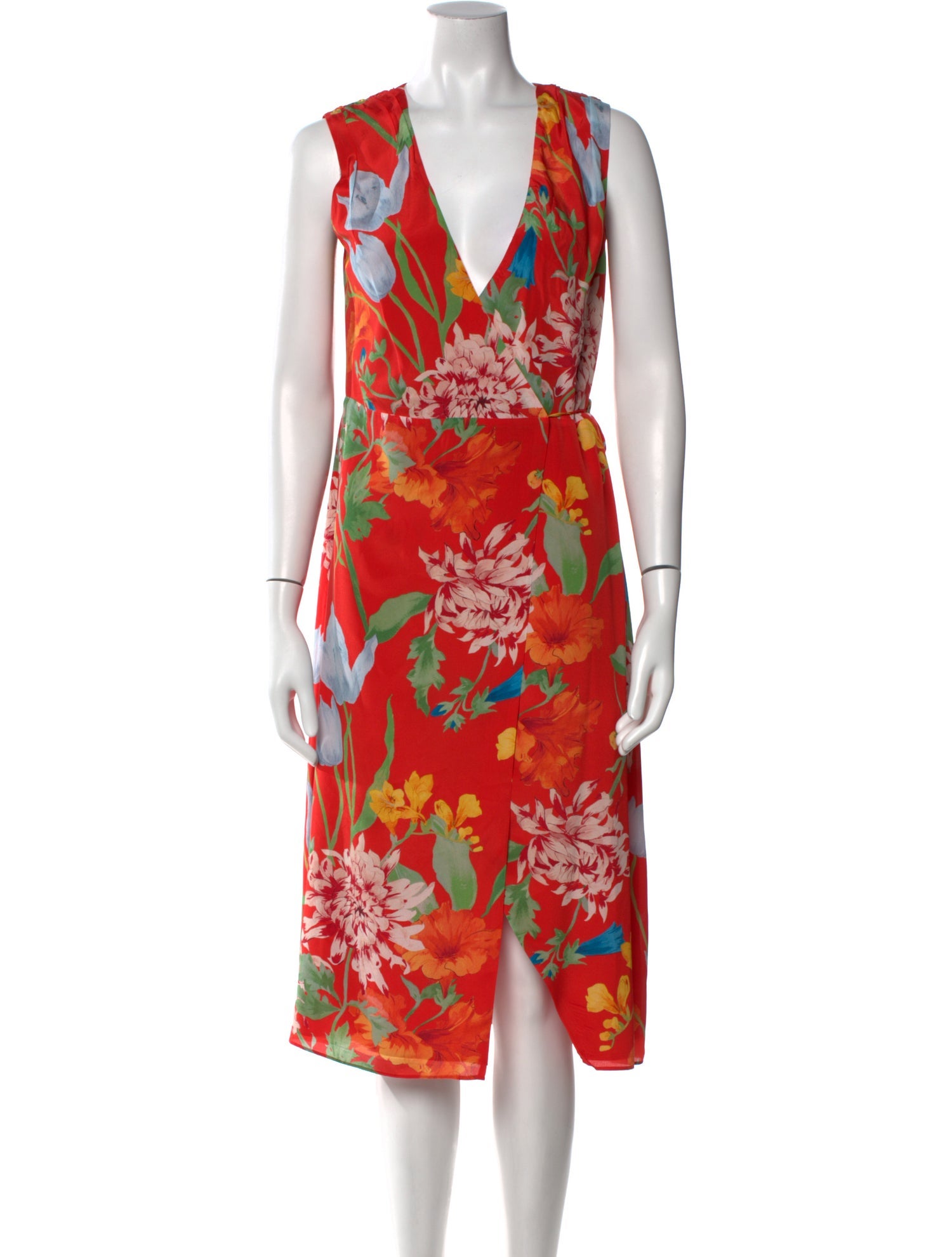 Alice + Olivia Silk Midi Length Dress