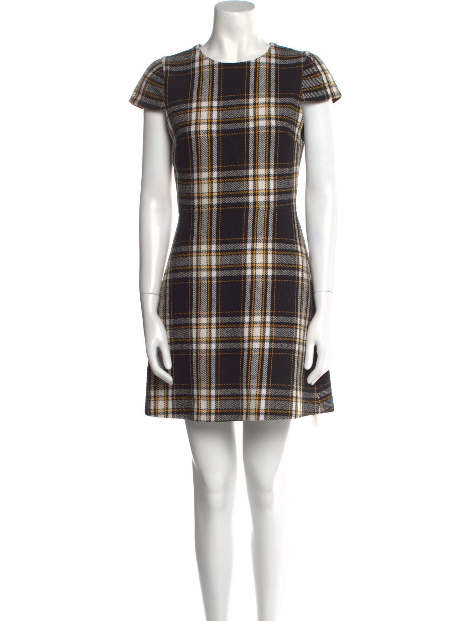 Alice + Olivia Plaid Print Mini Dress