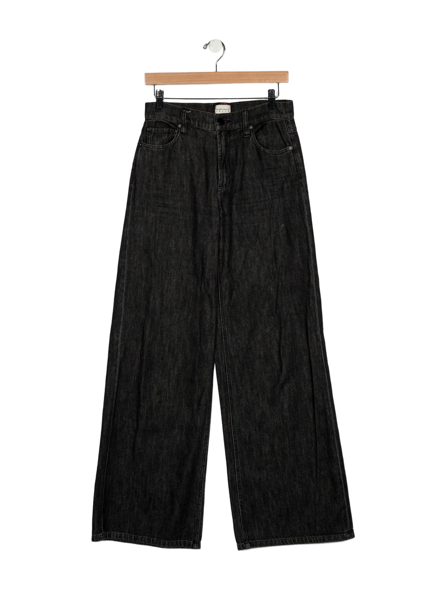 Alice + Olivia Mid-Rise Wide Leg Jeans