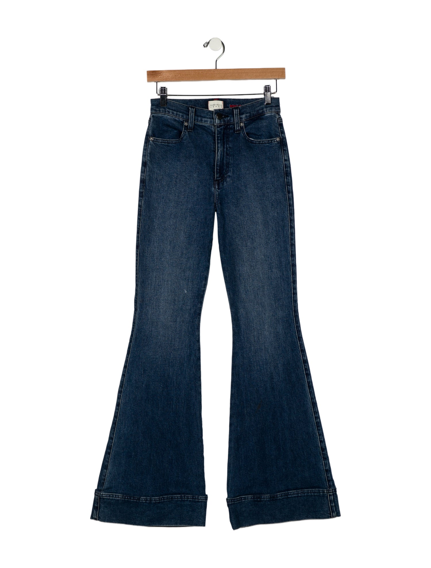 Alice + Olivia Mid-Rise Wide Leg Jeans