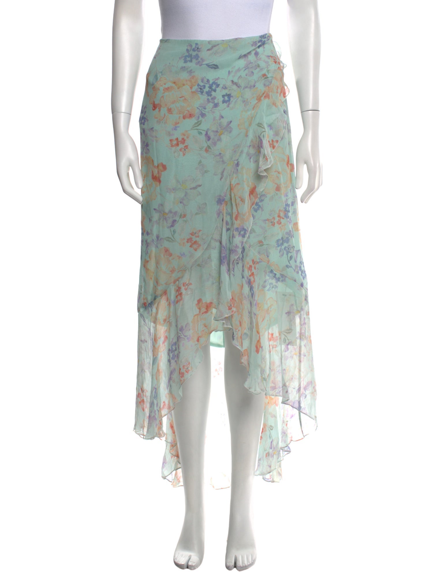 Alice + Olivia Floral Print Long Skirt