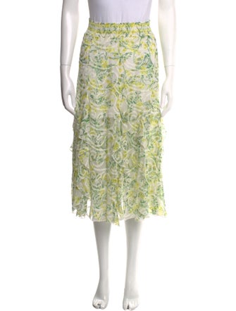 Alice + Olivia Floral Print Midi Length Skirt