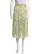 Alice + Olivia Floral Print Midi Length Skirt