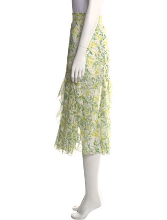 Alice + Olivia Floral Print Midi Length Skirt