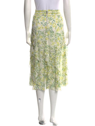 Alice + Olivia Floral Print Midi Length Skirt