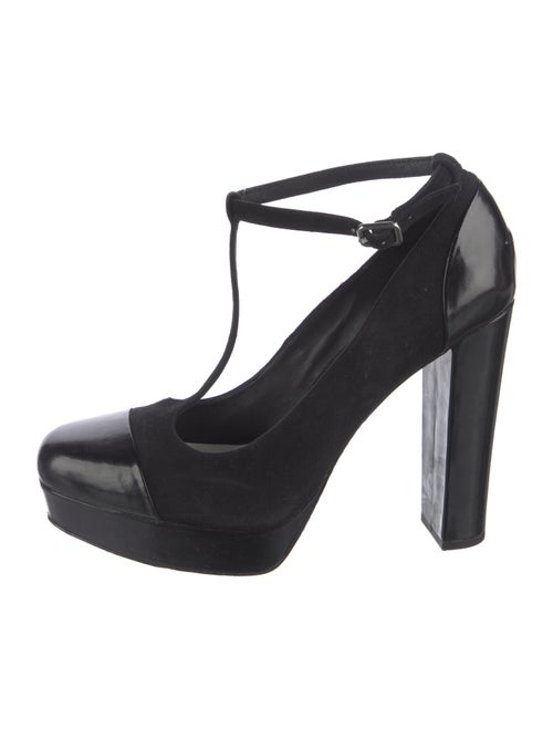 Alice + Olivia Suede T-Strap Pumps