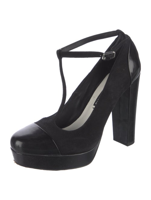 Alice + Olivia Suede T-Strap Pumps