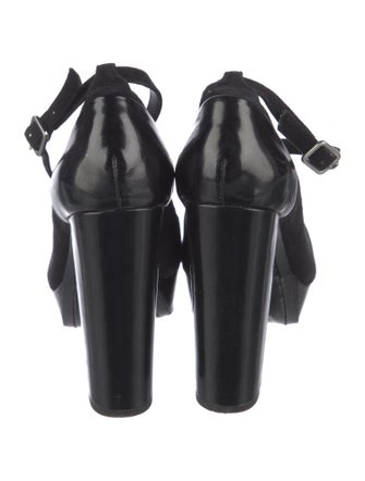 Alice + Olivia Suede T-Strap Pumps