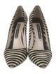 Alice + Olivia Leather Animal Print Pumps