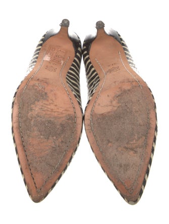 Alice + Olivia Leather Animal Print Pumps