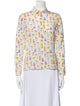 Alice + Olivia Silk Printed Button-Up Top