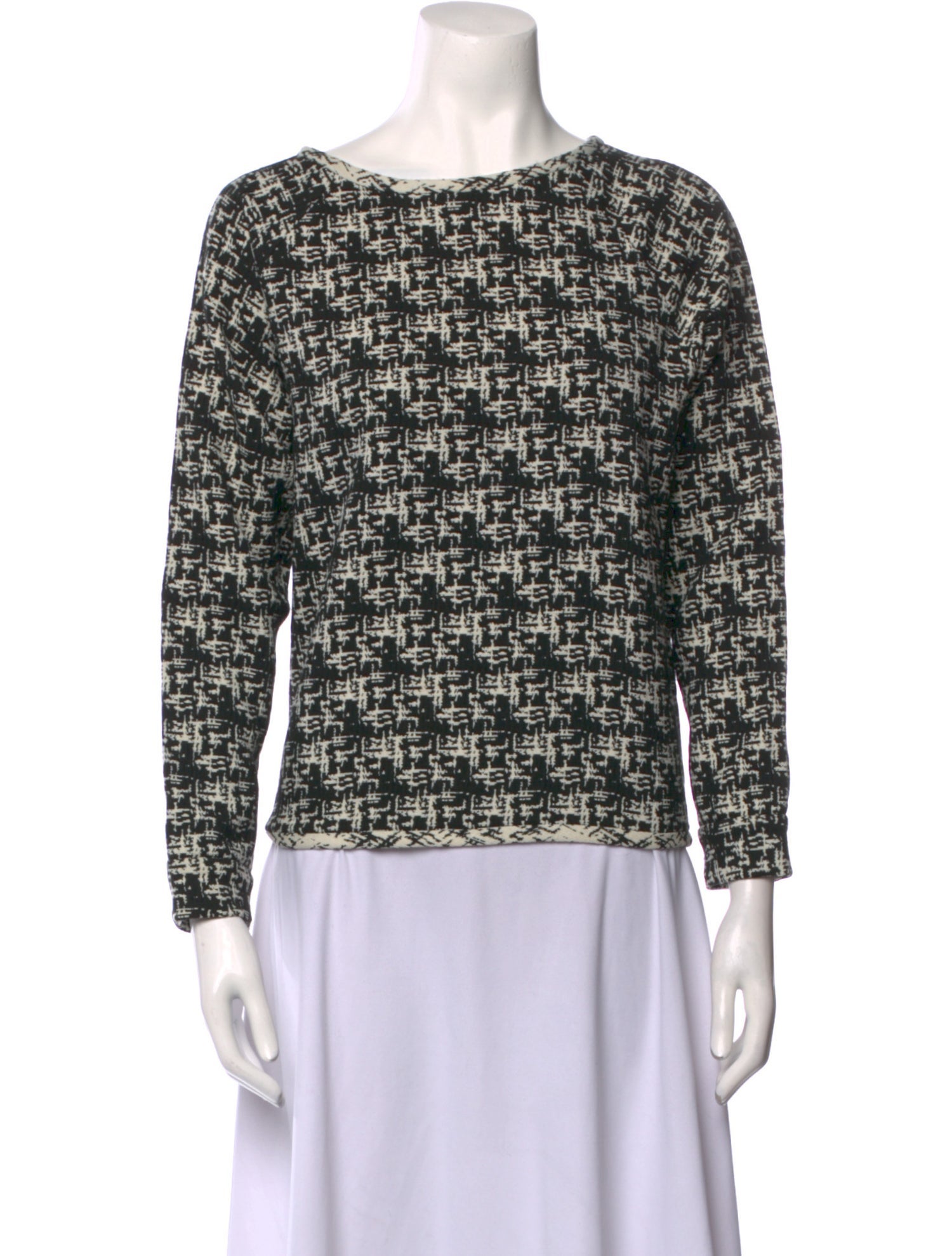 Alice + Olivia Printed Scoop Neck Sweatshirt