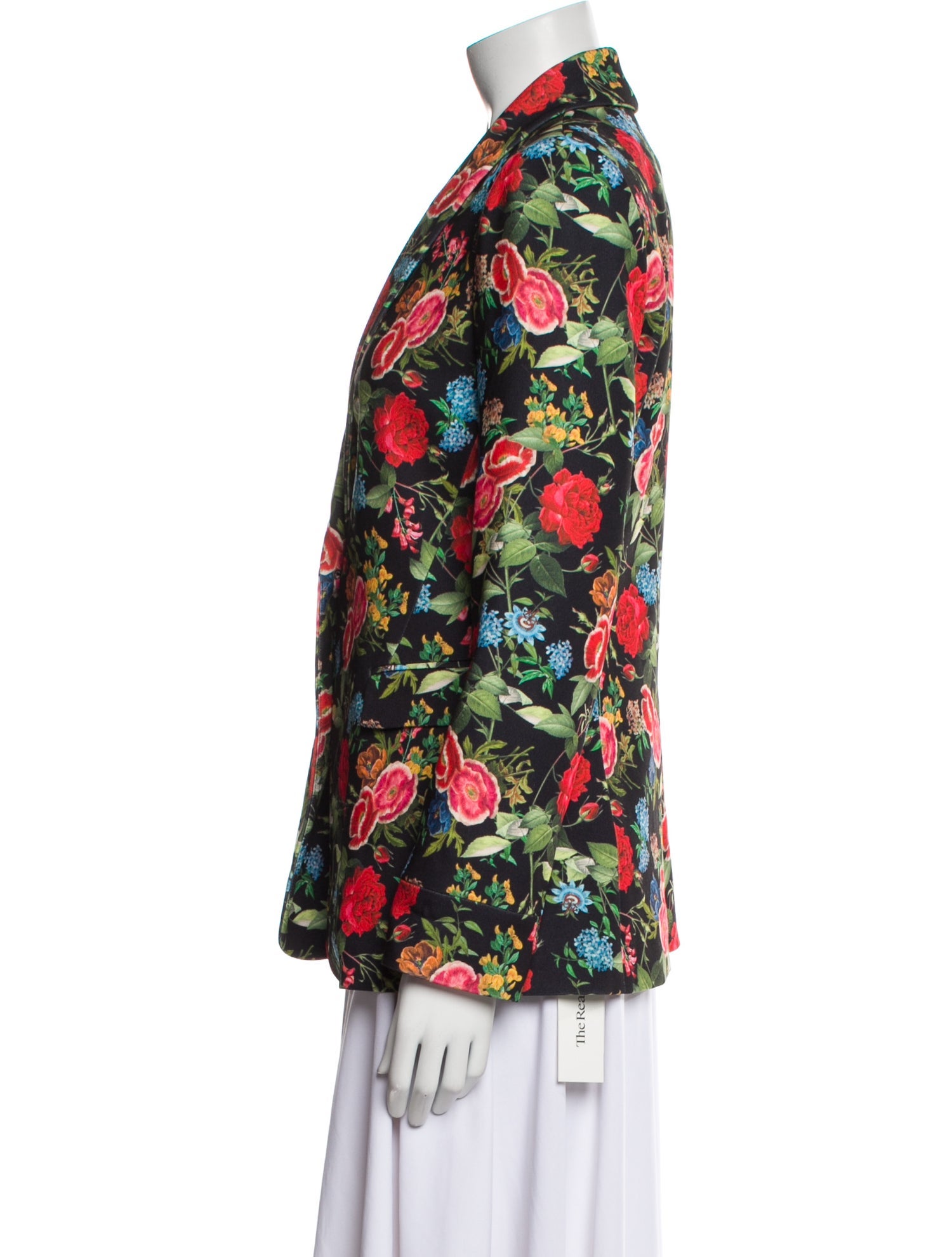 Alice + Olivia Virgin Wool Floral Print Coat