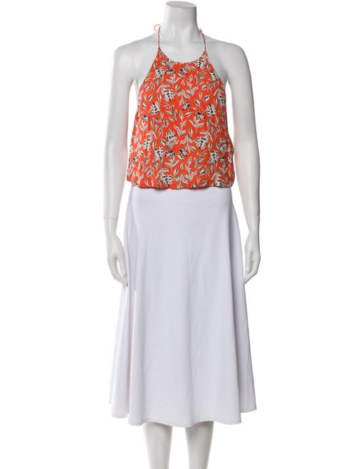 Alice + Olivia Silk Printed Crop Top