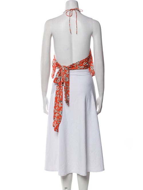 Alice + Olivia Silk Printed Crop Top