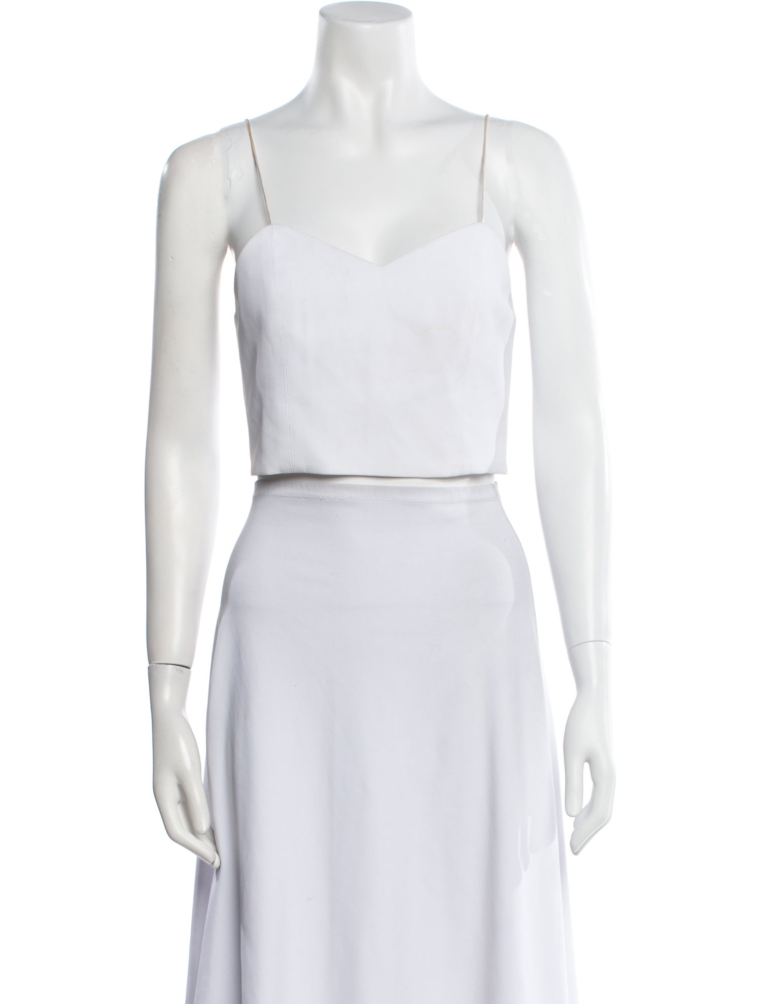 Alice + Olivia Square Neckline Sleeveless Crop Top