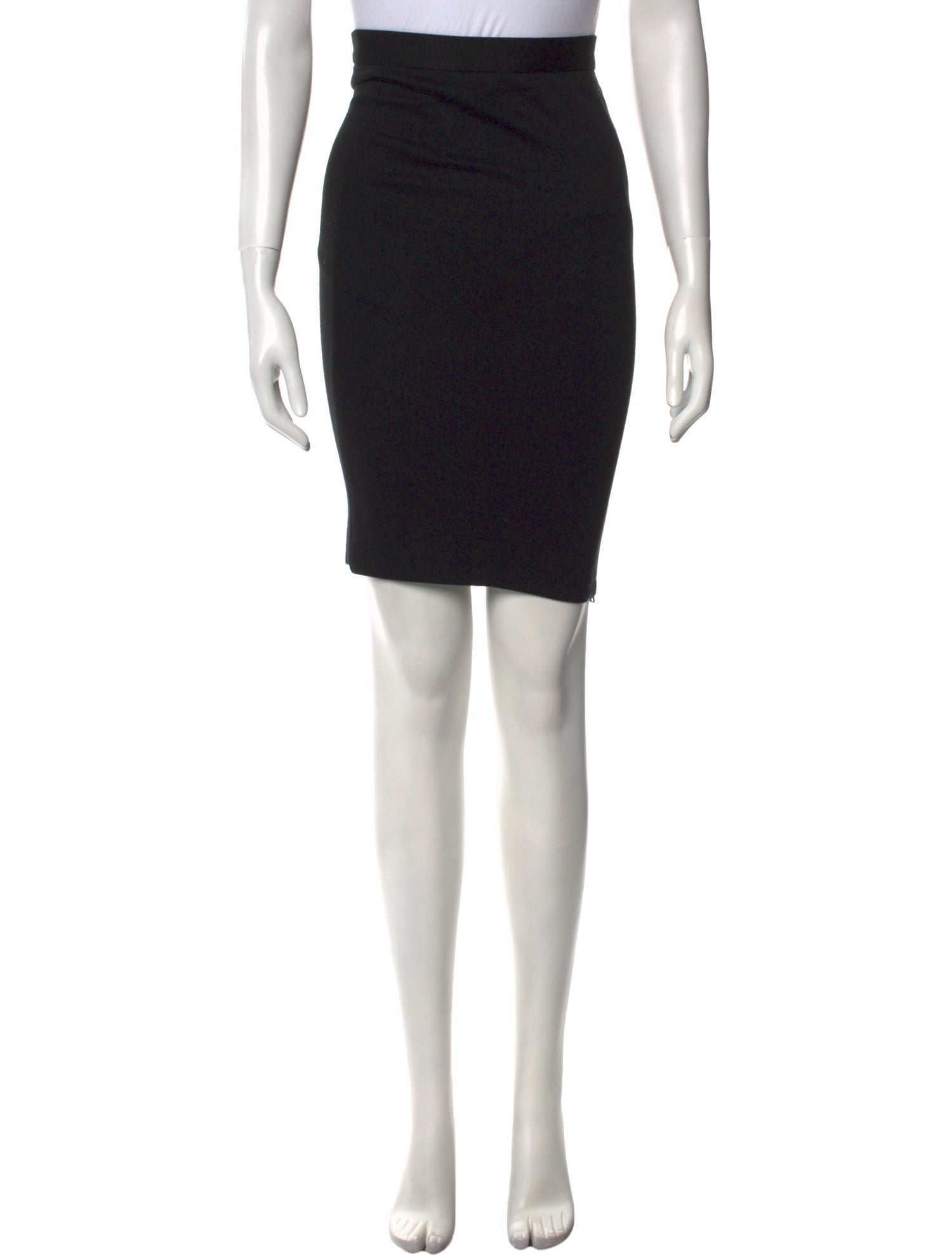 Alice + Olivia Leather Trim Embellishment Knee-Length Skirt