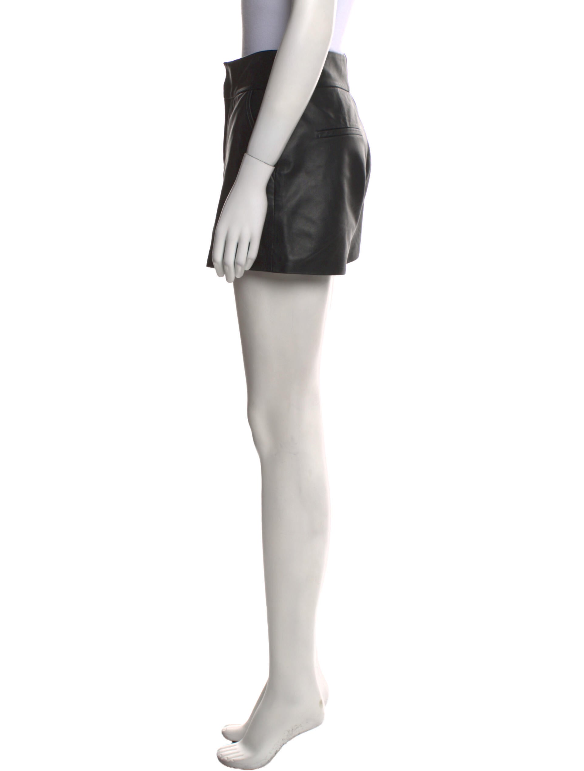 Alice + Olivia Leather Mini Shorts