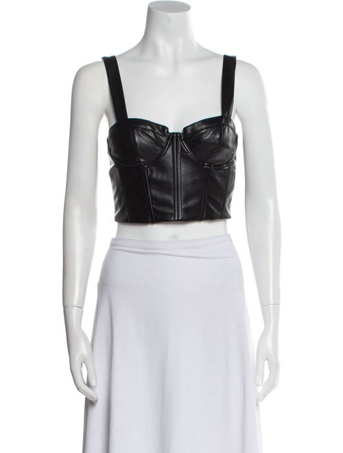 Alice + Olivia Square Neckline Sleeveless Crop Top