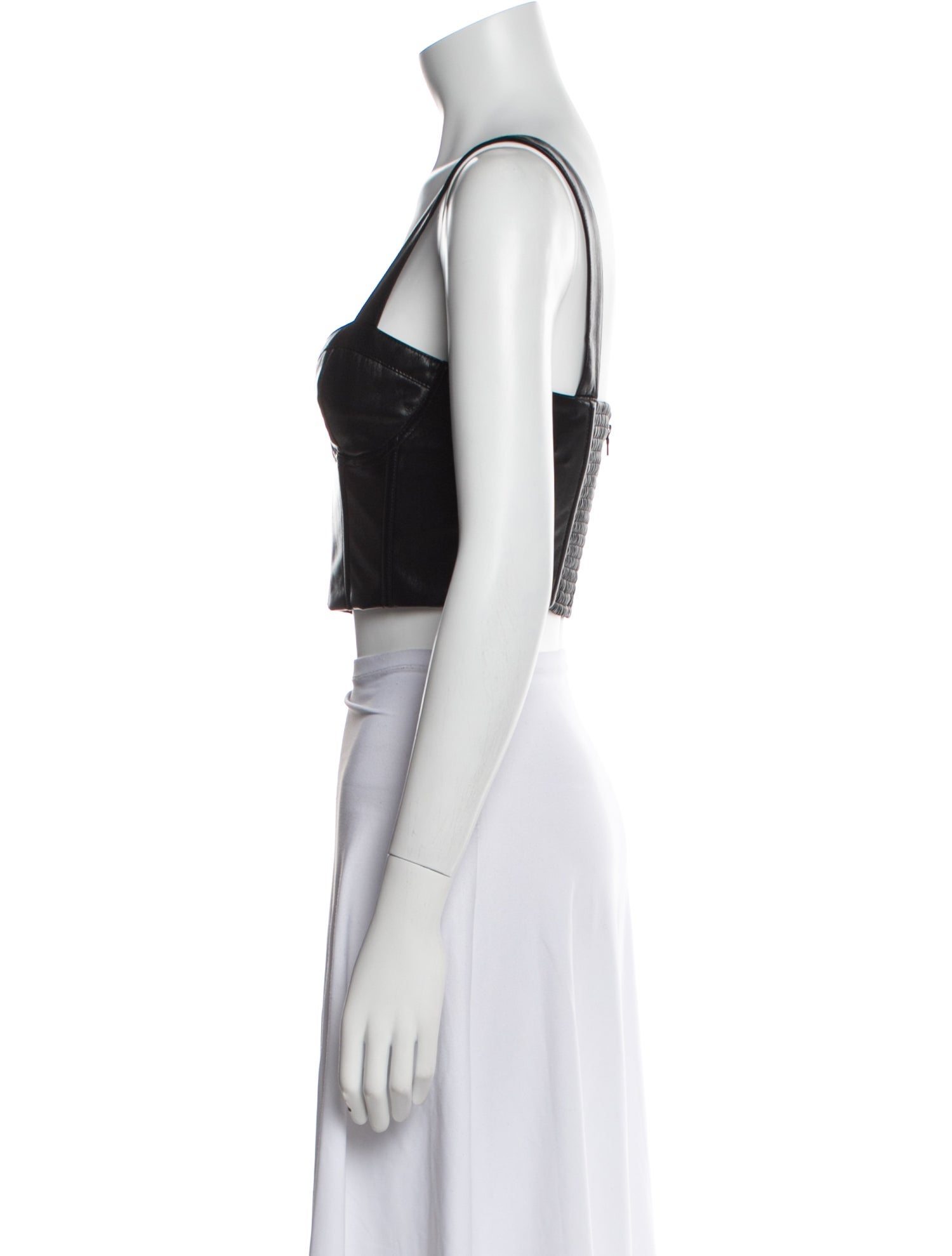 Alice + Olivia Square Neckline Sleeveless Crop Top