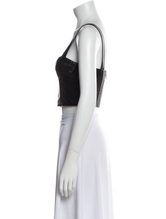 Alice + Olivia Square Neckline Sleeveless Crop Top