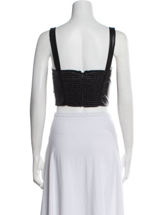 Alice + Olivia Square Neckline Sleeveless Crop Top