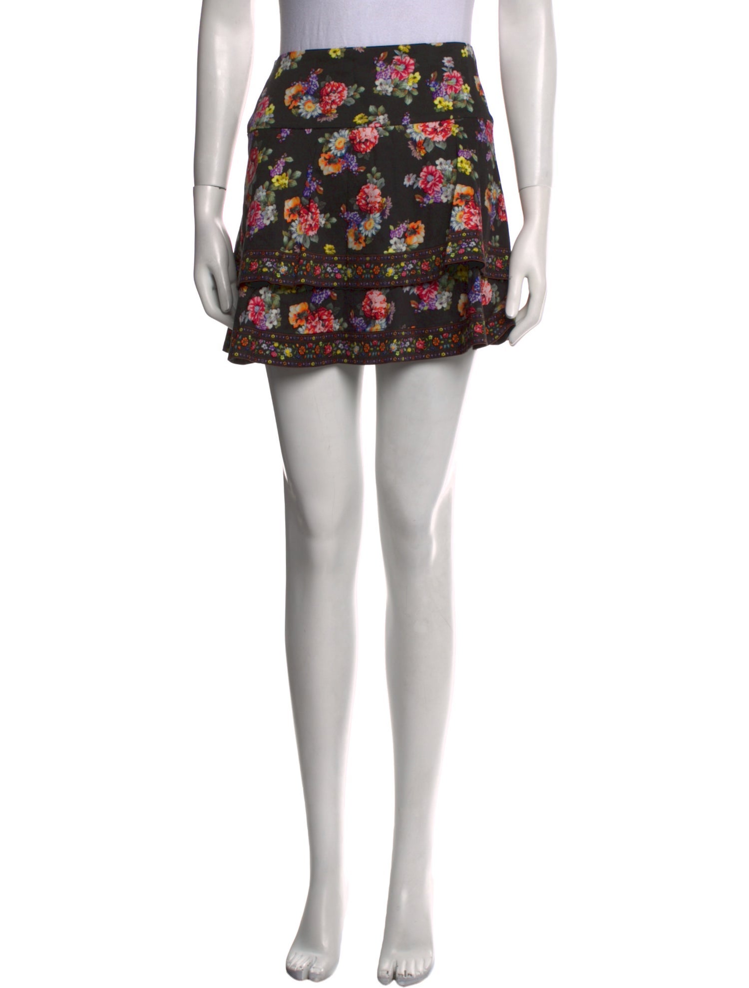 Alice + Olivia Floral Print Mini Skirt