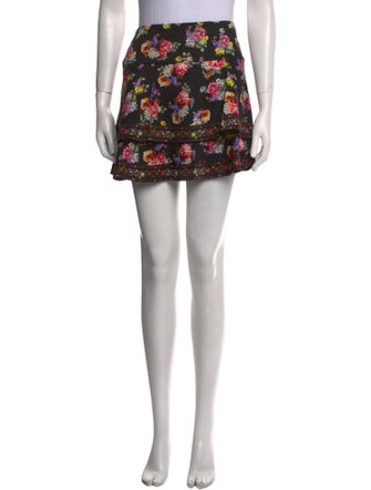 Alice + Olivia Floral Print Mini Skirt
