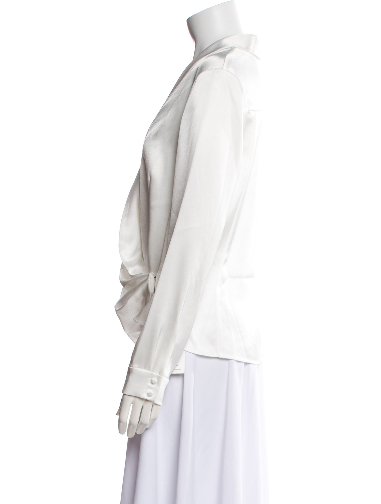 Alice + Olivia Cowl Neck Long Sleeve Blouse