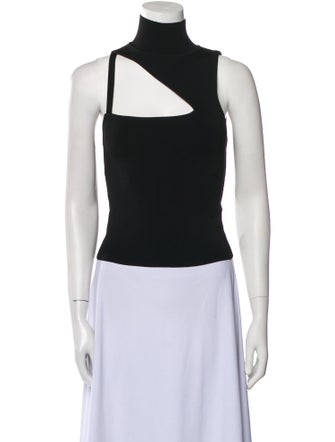 Alice + Olivia Turtleneck Sleeveless Crop Top
