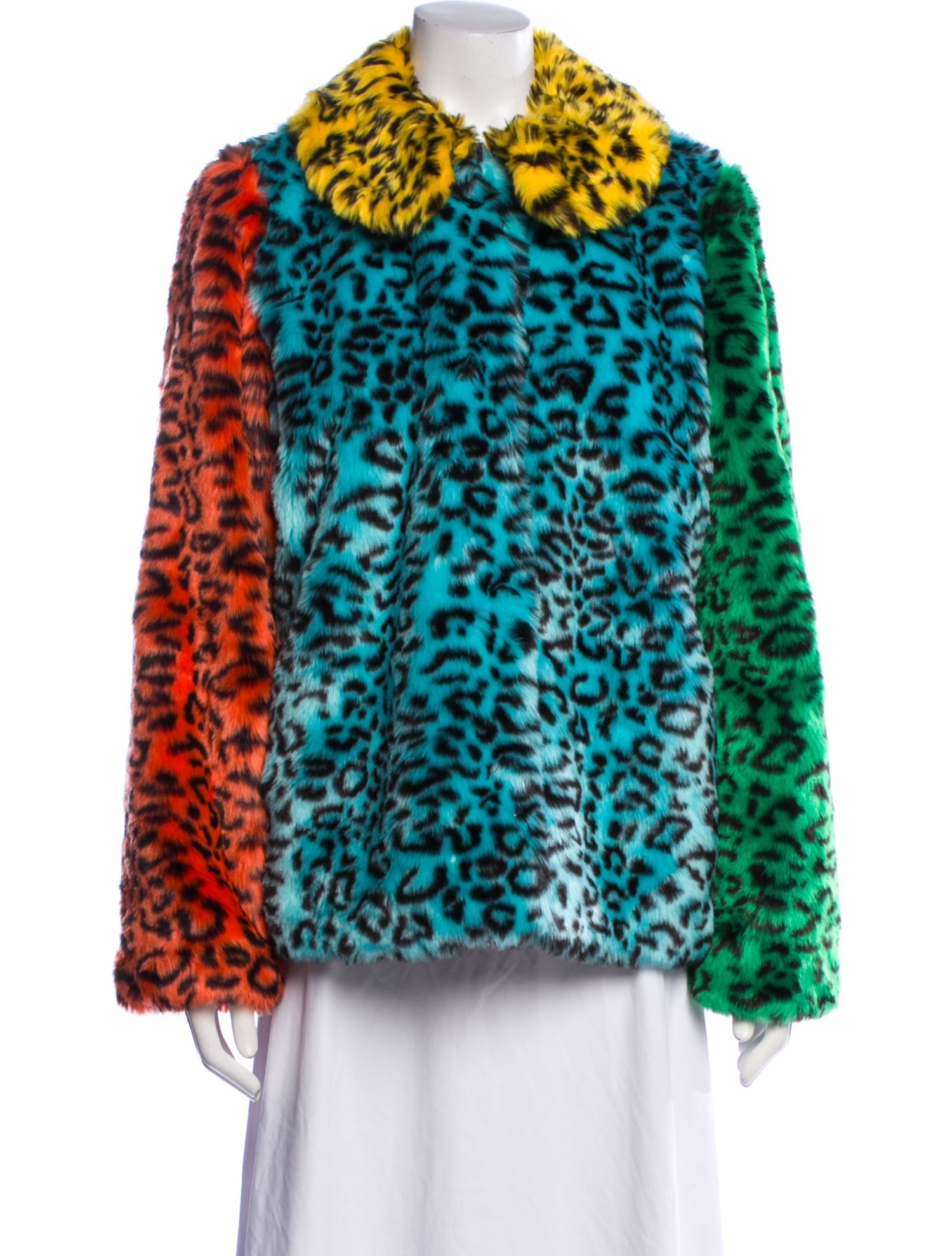 Alice + Olivia Faux Fur Animal Print Faux Fur Coat