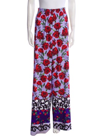 Alice + Olivia Floral Print Wide Leg Pants