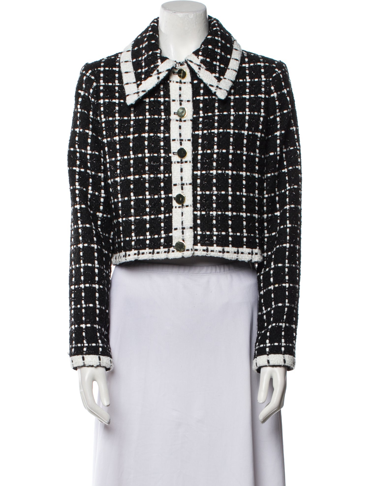 Alice + Olivia Tweed Pattern Blazer