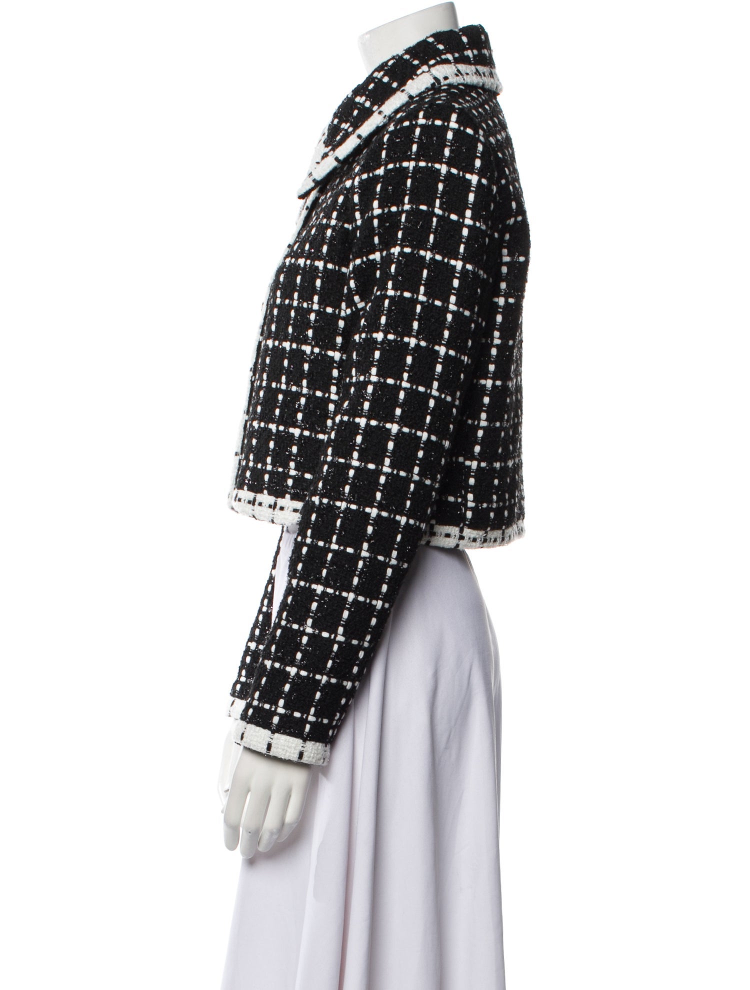 Alice + Olivia Tweed Pattern Blazer