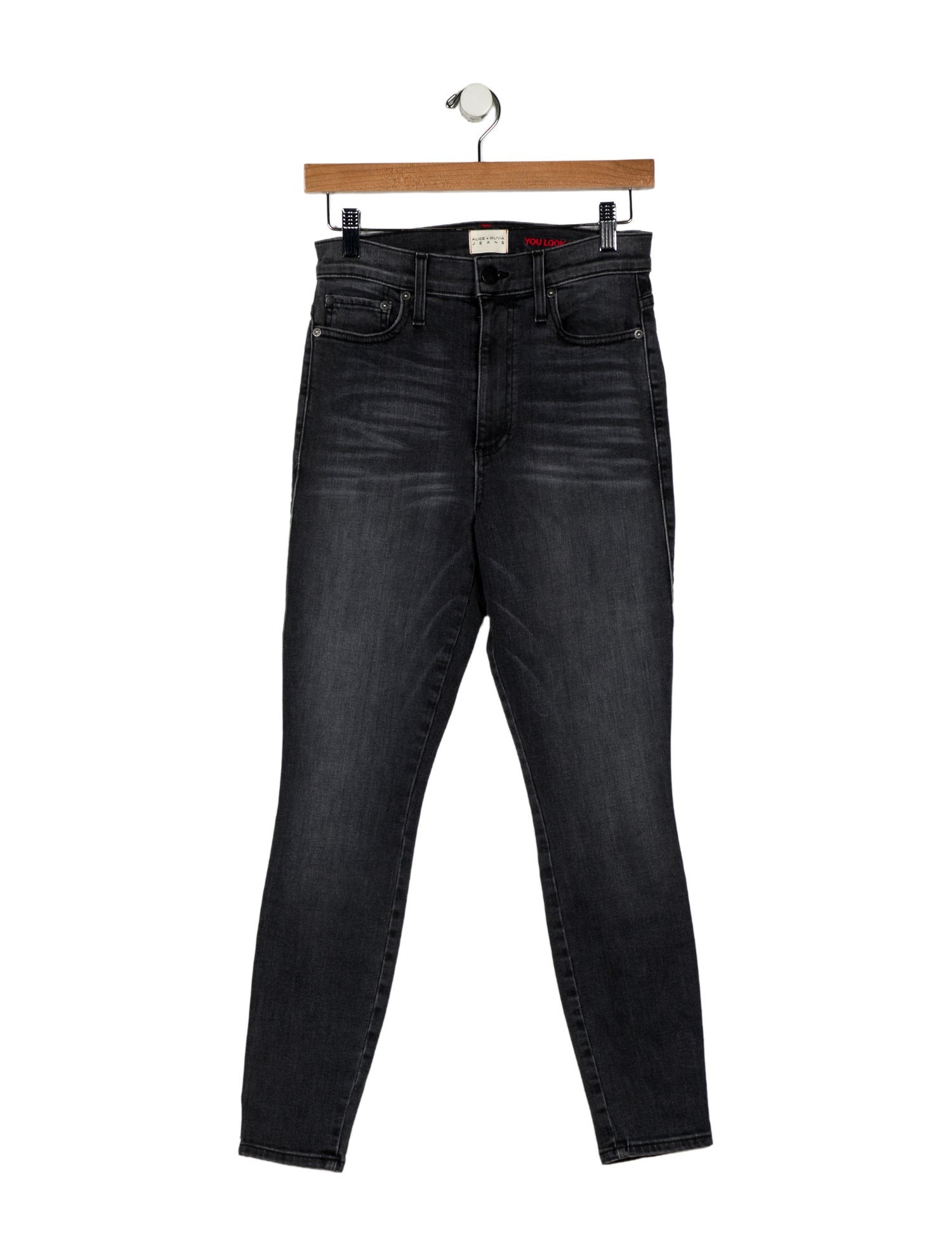 Alice + Olivia Mid-Rise Skinny Leg Jeans