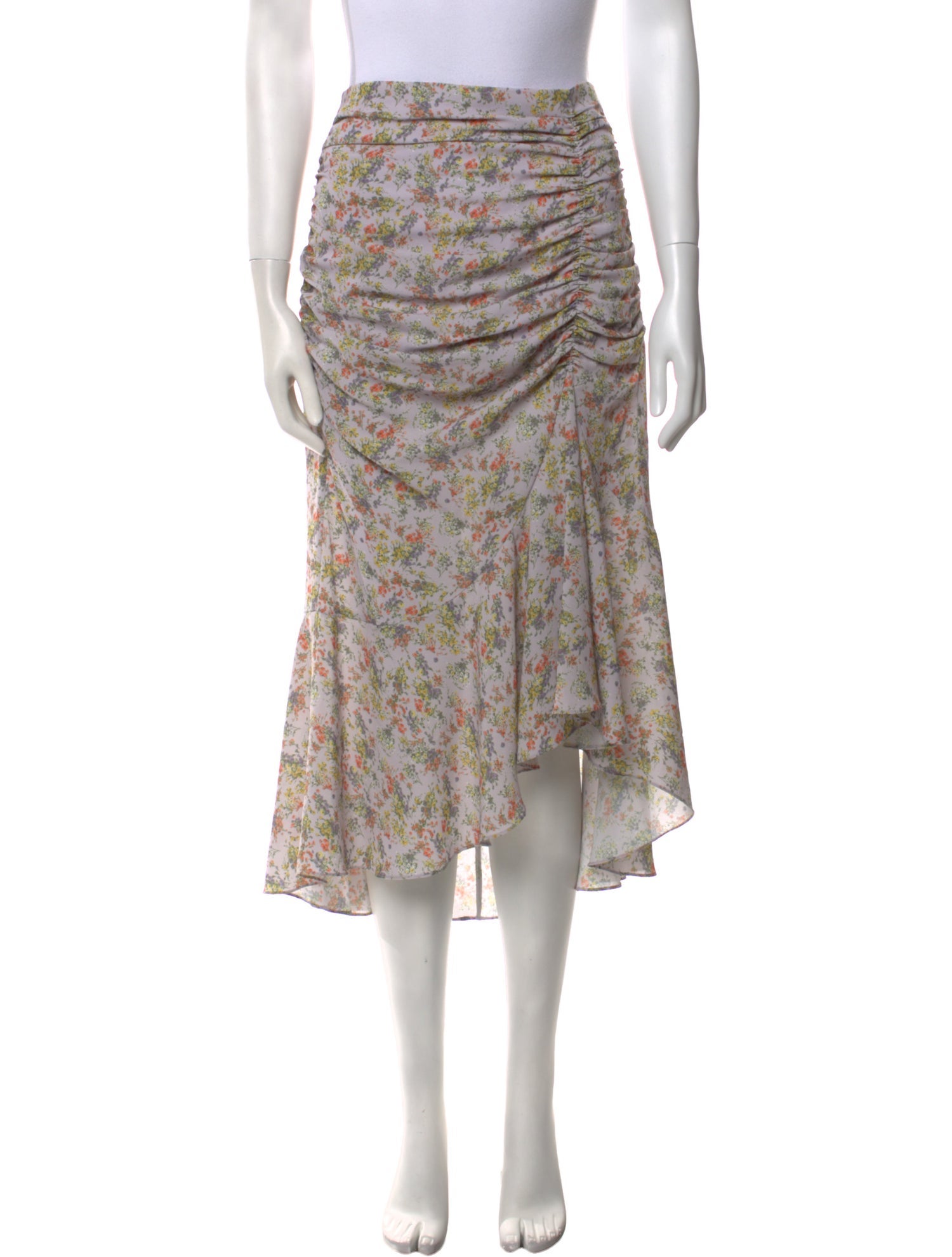 Alice + Olivia Floral Print Midi Length Skirt