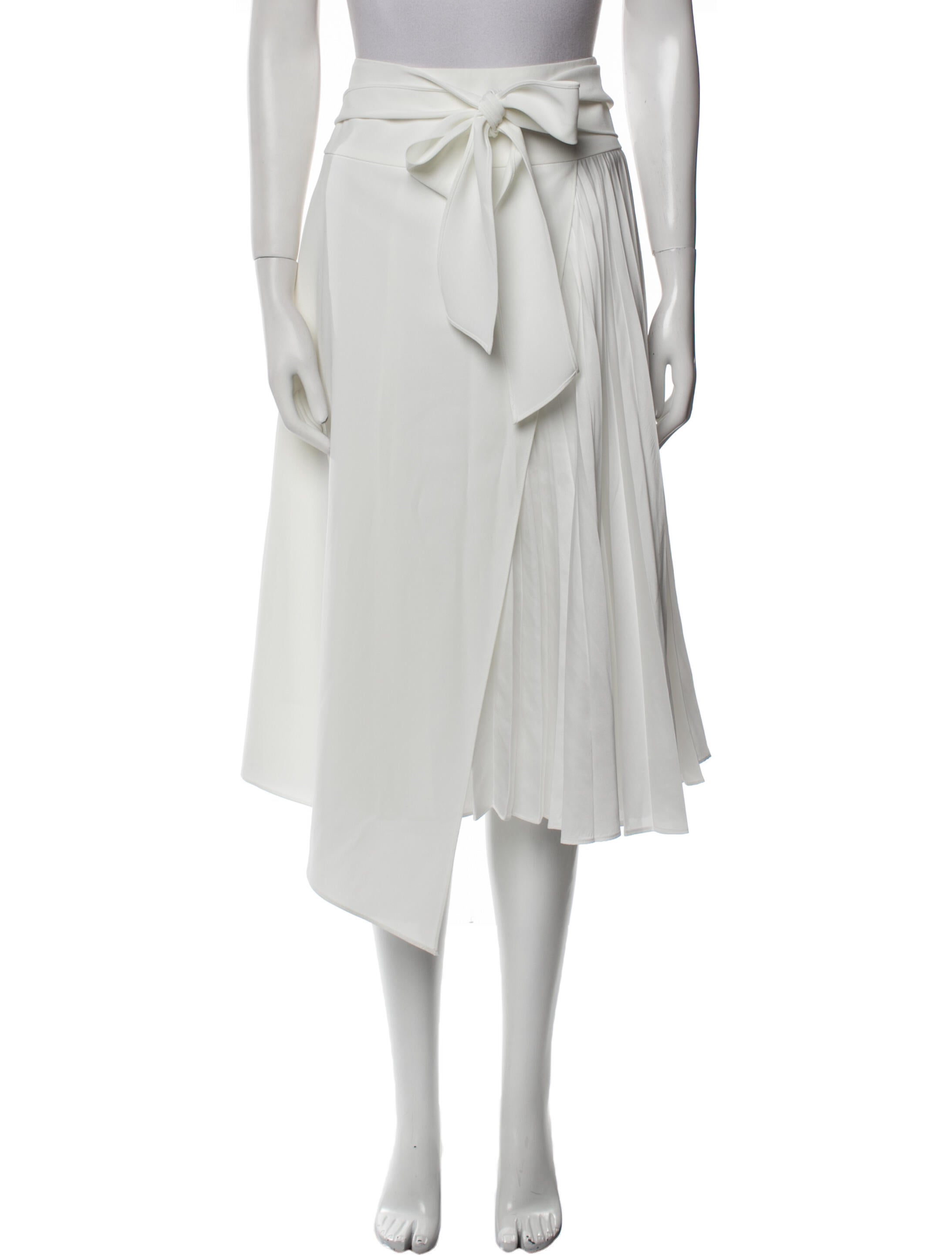 Alice + Olivia Pleated Accents Midi Length Skirt