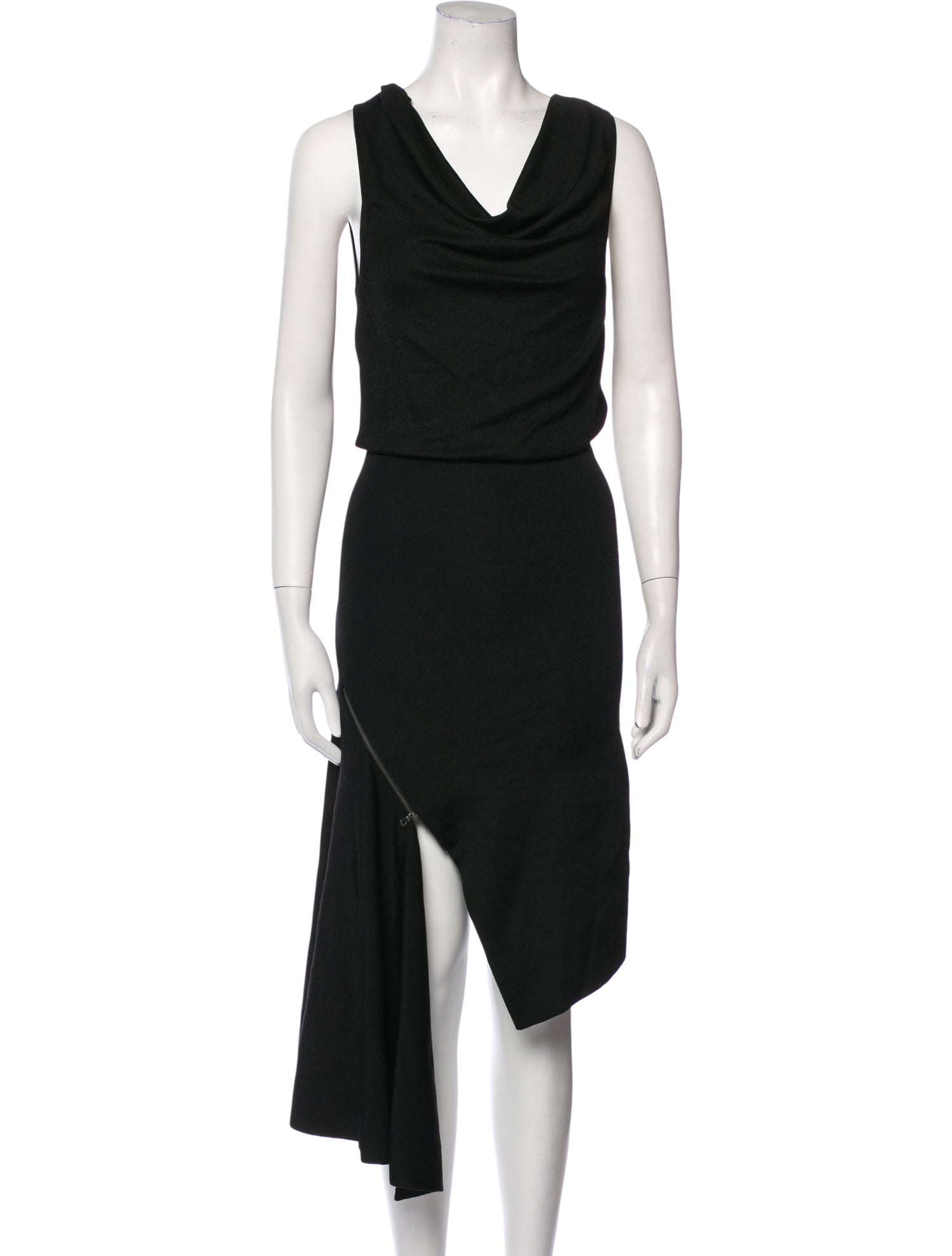 Alice + Olivia Cowl Neck Midi Length Dress